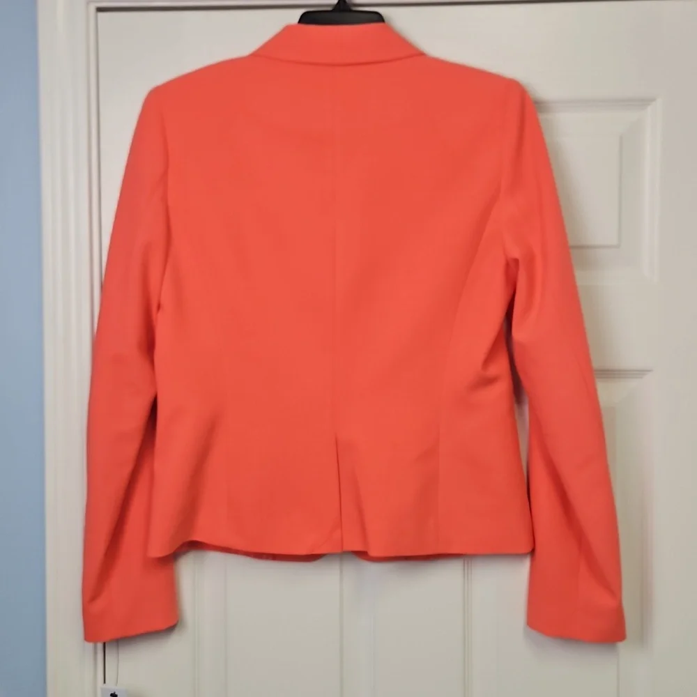 DKNY Women's Long Sleeve Double Button Notch Lapel Blazer: Lt Coral‎